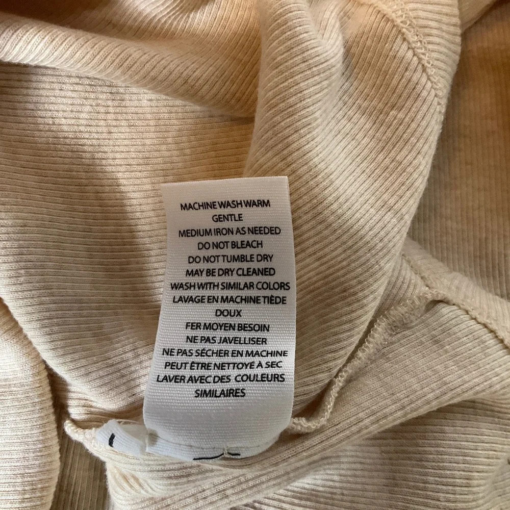 Ulla Johnson Henley‎ Top Sz S Cotton Joanne Oatmeal Poplin Puff Sleeve Boho
